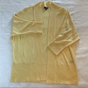 The Limited L Soft Yellow Cardigan Dolman 3/4 Sleeves.